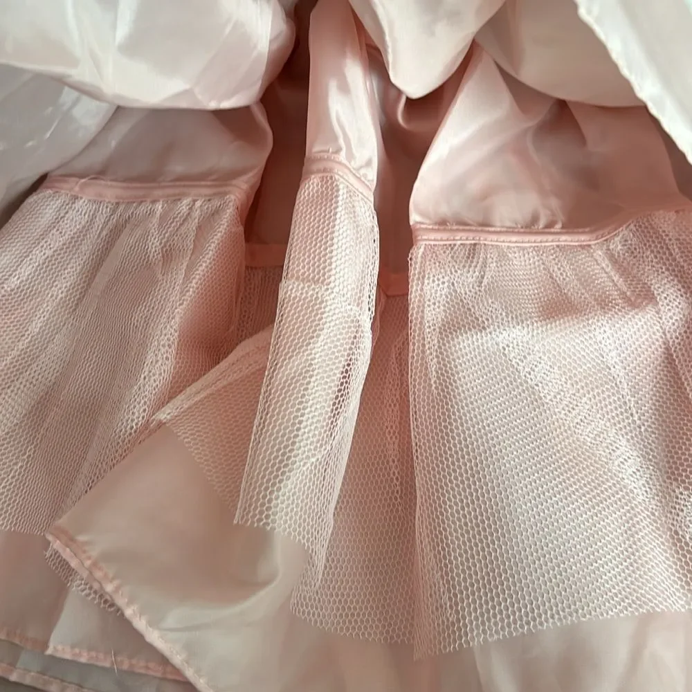 Blueberri Boulevard Toddler Girls Brown PInk Formal Velvet Tulle Dress Size 2T